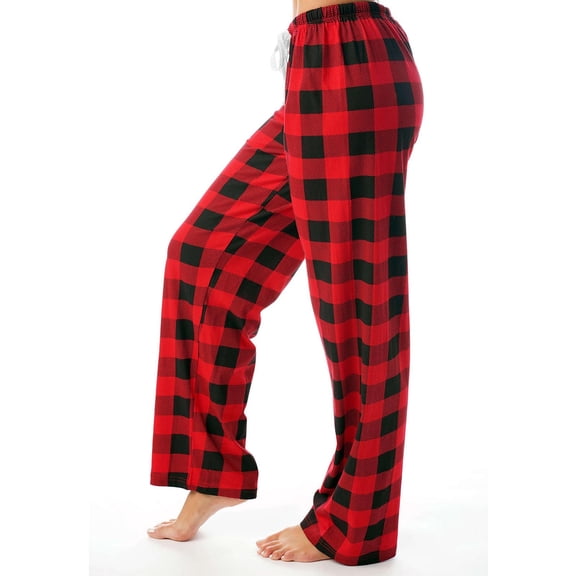 BUIGTTKLOP Christmas Pajama Pants for Women Plus Size Wide Leg Plaid Lounge Pj Bottoms Casual Comfy Soft Sleepwear Loungewear