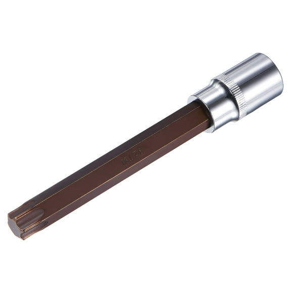 Uxcell 1/2" Square Drive x T60 Torx Bit Socket, S2 Steel Bits, CR-V Sockets 140mm Length (for Hand Use Only)
