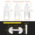 thumbnail image 4 of Speravity Pasos de rosca de tornillo de engranaje de calibre, herramientas de medición para el hogar de pulgadas de acero inoxidable, calibre de Herramientas manuales y eléctricas Tipo 1, 4 of 6