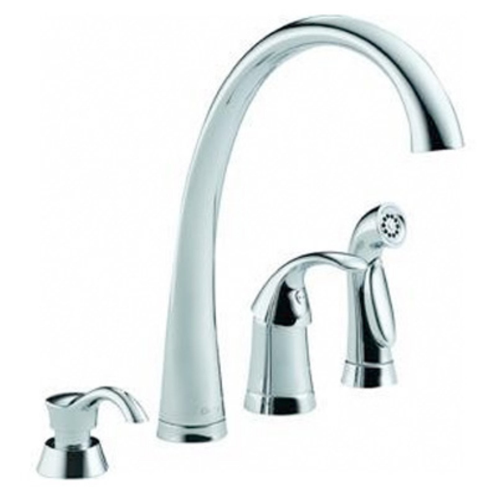 Delta 4380-SD-DST Pilar Kitchen Faucet with Side Spray and Soap Dispenser, Chrome by Delta