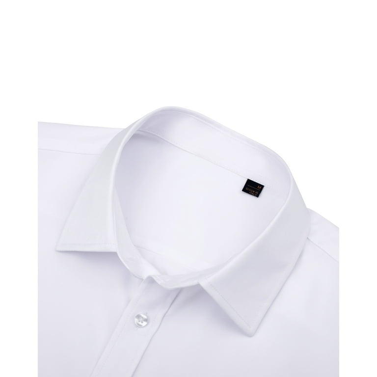 Mens white shop dress shirts walmart