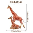thumbnail image 4 of Toymany 4PCS Realistic Giraffe Figurines with Giraffe Cub, 2-6" Plastic Jungle Animals Figures Family Playset Includes Baby, Educational Toy Cake Toppers Christmas Birthday Gift for Kids Toddlers, 4 of 8