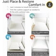thumbnail image 5 of Couch Cushion Supports for Sagging Seat 22'' x 22'' High Density 40D Curved Foam Sofa Cushion Support Under The Saggy Pads Firmer Foam Lifters for Saggy Couch Set of 3 (White, 22''*22''), 5 of 12