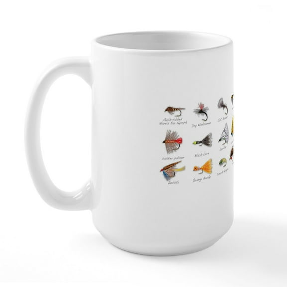 CafePress - Flies_Mug Large Mug - 15 oz Ceramic Large White Novelty Mug