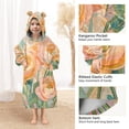 thumbnail image 3 of FORMRS Wearable Blanket Hoodie with Sleeves for Kids Cozy Flannel Sweatshirt, Abstract Floral Art, 3 of 7