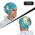 thumbnail image 6 of Salouo World Map With Animal Print Unisex Beanie Hat,Knitted Baggy Skull Cap Winter Warm Hats Beanie Sleep Hats Cancer Headwear Caps for Women & Men 1 Pieces, 6 of 7