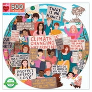 eeBoo: Piece and Love AIF4Climate Action 500 Piece Round Adult Jigsaw Puzzle, Jigsaw Puzzle for Adults and Families, Includes Glossy and Sturdy Pieces