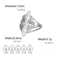 thumbnail image 3 of Vintage Hollow Witches Knot Rings Simple Wide Statement Fashion ​Celtic Amulets Finger Jewelry, 3 of 8