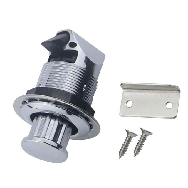 koolsoo VR Ressort Tourner pour Ouvrir Bouton Loquet Accessoires Installation Simple Universel Chrome