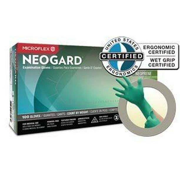 NEOGARD PF CHLOROPRENE EXAM GLOVE MEDIUM