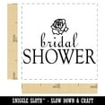 thumbnail image 2 of Bridal Shower Elegant Text with Rose Wedding Self-Inking Rubber Stamp Ink Stamper - Black Ink - Small 1 Inch, 2 of 7