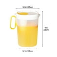 thumbnail image 2 of 68 oz/2 Liter Plastic Pitcher, Iced Tea Pitcher, Water Carafe, Jar Pitcher, Water Jug with Handle for Tea, Juices, Milk, Cold or Hot Beverages (Yellow), 2 of 7