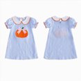thumbnail image 3 of WXFAZCVU Toddler Girl Halloween Dress Cute Pumpkin Printed Short Sleeved Dress Going Out Size 6-12 Months, 3 of 5