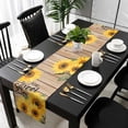 thumbnail image 3 of Sunflower Table Runner 72 Inches Long, Farmhouse Country Flowers Vintage Wood Grain Kitchen Coffee Dining Table Decoration for Home Party Birthday Wedding Home Decor 13x72 Inches, 3 of 8