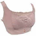 thumbnail image 3 of BIMEI Women Mastectomy Bra Breast Prosthesis with Pockets Wirefree Comfort Plus Size Everyday Bra 2442,Pink,52, 3 of 8