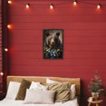 thumbnail image 3 of Stupell Industries Rustic Lodge Christmas Grizzly with Wreath Black Floating Frame Canvas Art, 17 x 25, by Tina LeCour, 3 of 8