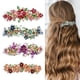 thumbnail image 1 of Pack de 4 pasadores decorativos con forma de flor para el pelo, accesorios de metal, pasadores a presión, horquillas para el pelo, coletas gruesas, moños, para mujer, de Casewin, 1 of 5