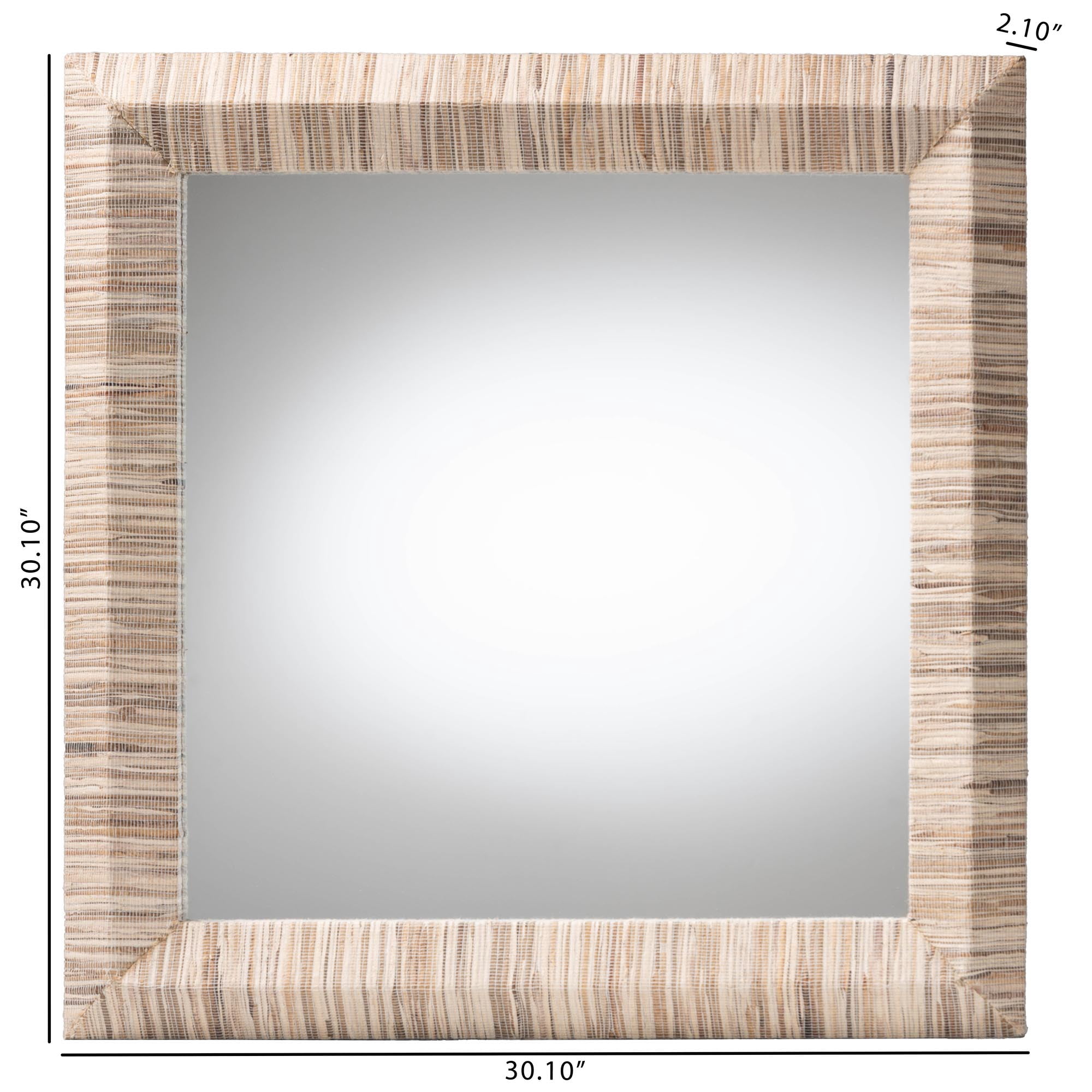 bali & pari Adino Boho Mirror, Square, Natural