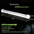 thumbnail image 2 of Led Light Bar, Dc 9-90 V, Led Cabinet Lamp, Motorhome, 900Lm, Indoor Ceiling Light, Lighting With On/Off Switch, Car Interior Lamp For Caravan, Truck, Kitchen, Boat (72), 2 of 5