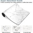thumbnail image 3 of Coffee Mat, 12" x 19" Cute Marble Style Coffee Bar Mats for Espresso Machine Station Accessories and Organizer, Hide Stain Rubber Backed Absorbent Dish Drying Pad for Kitchen Counter,Gray White, 3 of 7