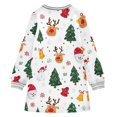thumbnail image 6 of long-sleeved dress Christmas Tree Santa Hat Elk Bell A-line dress with ribbed cuffs Soft and comfortable, 6 of 6