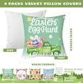thumbnail image 2 of 4 Pcs Easter Pillow Covers 18 x 18 Inch Colorful Easter Throw Pillow Cases Decorations Easter Bunny Pillow Covers Egg Gnome Pillow Cushion Case Spring Decor Farmhouse Decorative for Sofa Couch Bed, 2 of 6