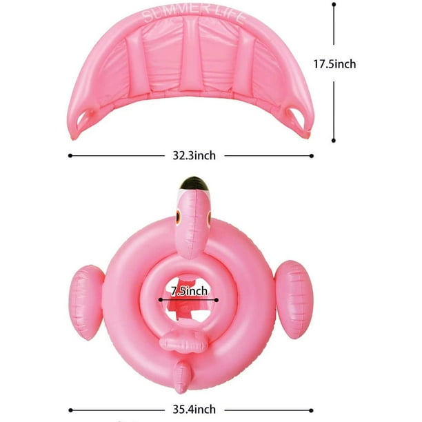 Flamingo bébé flotteurs d'eau jouets avec parasol gonflable