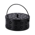 thumbnail image 1 of Caja para quemar bobinas antimosquitos con cubierta sweethay estante de sándalo ignífugo Negro, 1 of 6