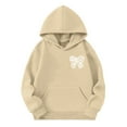thumbnail image 4 of Ruyang Girls Cute Bowknot Graphic Pullover Hoodies Trendy Preppy Hooded Sweatshirt Oversized Soft Athletic Sweatshirts, 4 of 8