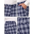 thumbnail image 6 of INSPIRE CHIC Men's Plaid Pants Casual Slim Fit Flat Front Check Dress Trousers, 6 of 6