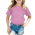 thumbnail image 1 of LUOGENLI T-Shirt pour Filles T-Shirt Décontracté pour Enfants Mode de Remise des Diplômes Imprimé Col Rond Manches Courtes T-Shirt (3 13 Ans) Maxi Hauts Ensembles Filles Tenue 2 Pcs 8-9 Ans, 1 of 4