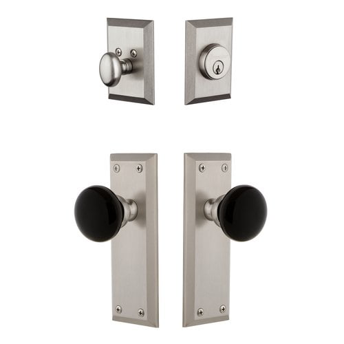 Grandeur 853346 Fifth Avenue Solid Brass Rose Single Cylinder Keyed Entry Deadbolt And