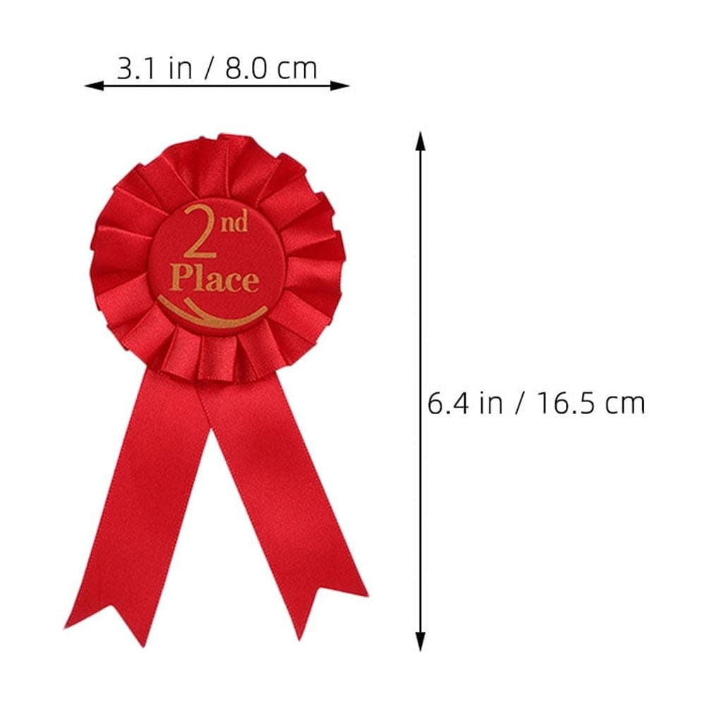WHAMVOX 9pcs Satin Prize Ribbons for 1st Medal Rosette Badge Set with Pin for School Contests Sports Games Party Awards Graduation Ceremonies