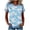 #0114-Light Blue, variant on Haivin Womens Summer Tops Short Sleeve Shirts Crew Neck Tshirt Cute Trendy Blouses