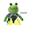 Coach Frog Gaming Plush Toy 001 A2, variant on Team Spirit CS2 Coach Frog Gaming Plush Toy - 12-Inch Cute Esports Mascot Stuffed Animal Gamer Frog with Striped Shirt and Overalls
