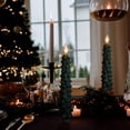 thumbnail image 3 of Vikakiooze Christmas Tree Candles,Flameless Taper Candles Green LED Candlesticks Light Room Decoration Ornaments Christmas Decorations, 3 of 5