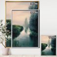 thumbnail image 2 of Twilight Fog Lakeshore - Landscape & Nature Framed Canvas, 2 of 3