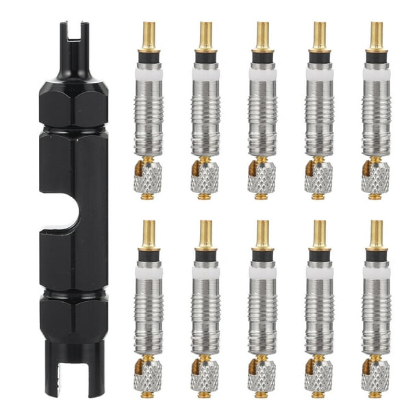 Kit de reparación de neumáticos para quitar núcleos de bicicleta, herramienta para quitar núcleos de bicicleta, vástago (negro)