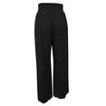 thumbnail image 5 of PMVFHDE Women's Summer High Waist Side Slit Pants Flowy Wide Leg Breathable Lightweight Casual Comfortable Palazzo Trousers Black，L, 5 of 6