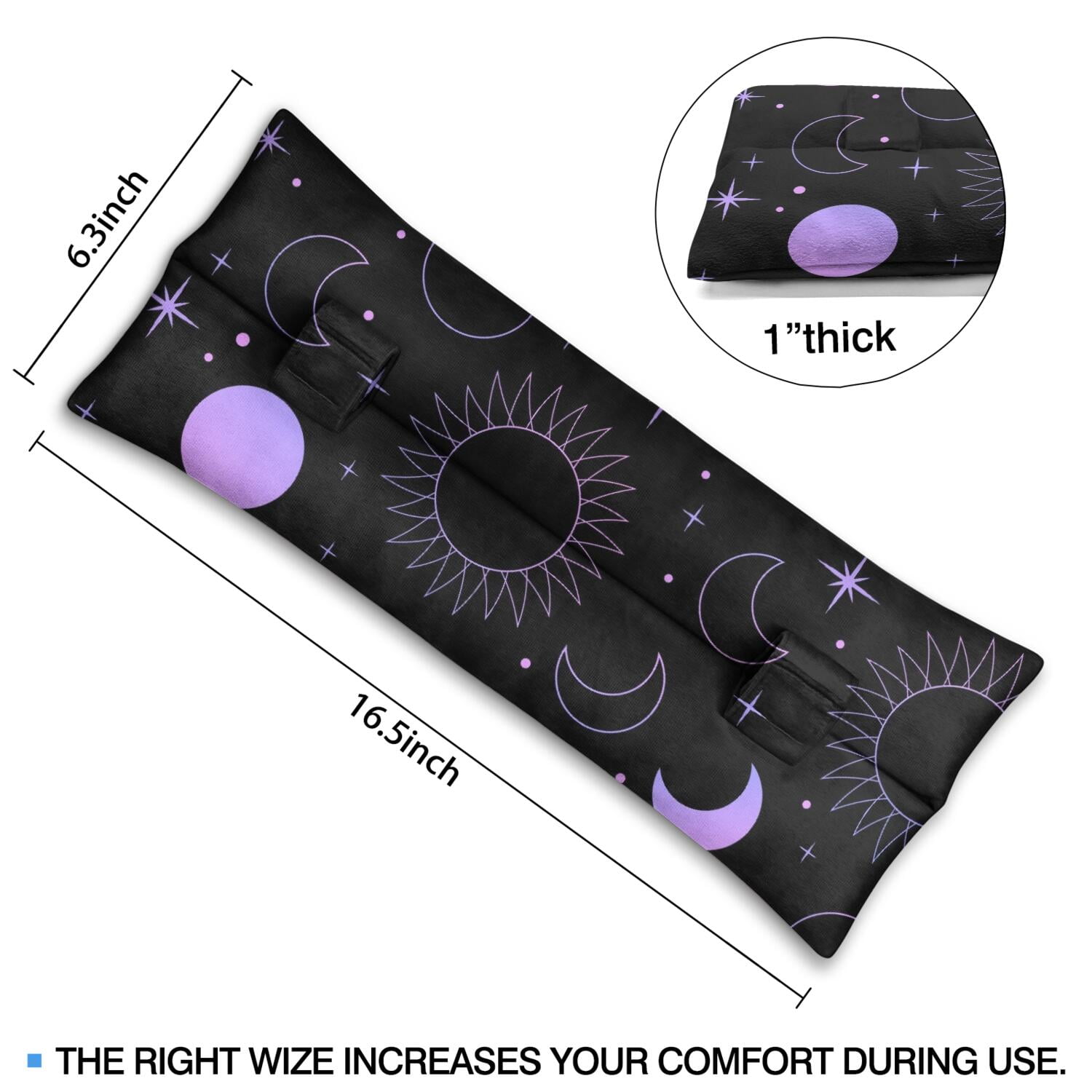Spiritual and Cosmic Mastectomy Pillow Post-Surgery Car Cushion with Ethereal Moon Phase Print