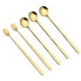 thumbnail image 1 of 6 Long Handle Teaspoons Tea Spoon Stainless Steel Ice Cream Mixing Latte Coffee, 1 of 10
