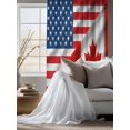 thumbnail image 4 of Sheer Curtains 72 Inches Long, Red Blue American Flag Semi Sheer Curtains Light Filtering Window Treatment, Modern Maple Leaf Privacy Voile Drapes for Living Room Bedroom 52x72 Inch, 4 of 7
