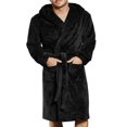 thumbnail image 1 of Mens Fall Long Sleepwear Flannel Robes Shawl Collar Bathrobe Pajamas, 1 of 5