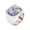 Silver Light Blue, variant on Men's Stainless Steel Vintage Square Red Onyx High Polish Band Ring Silver Size 11