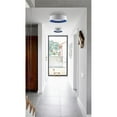 thumbnail image 2 of Bromi Design Lynch Metal Flush Mount Ceiling Light in White and Blue, 2 of 2