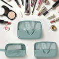 thumbnail image 5 of Bilqis Deals Zippered Tote Bag, Portable Bathroom Travel Bag In Clear PVC And Candy Color Patchwork Cosmetic Bag, 5 of 5