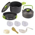thumbnail image 3 of Utensilios de cocina para acampar, Juego de y sartenes para acampar, Hervidor para mochileros, Mochileros verde kusrkot Utensilios de cocina para campamento, 3 of 8