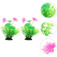 thumbnail image 2 of 2pcs Betta Fish Tank Plant Decoration Water Grass Decor Simulation Lotus Ornament, 2 of 9