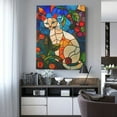 thumbnail image 4 of Gaeub Stained Glass Cat Art Print Canvas Wall Art for Bathrooms Bedroom,Wall Decor,Framed Artwork for Wall,Modern Wall Decorations Prints Picture,Home Decor Wall Pictures 30" x 40", 4 of 8