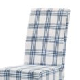 thumbnail image 3 of Noble House Asher Contemporary Fabric Dining Chairs, Set of 2, Dark Blue, Light Beige, 3 of 7